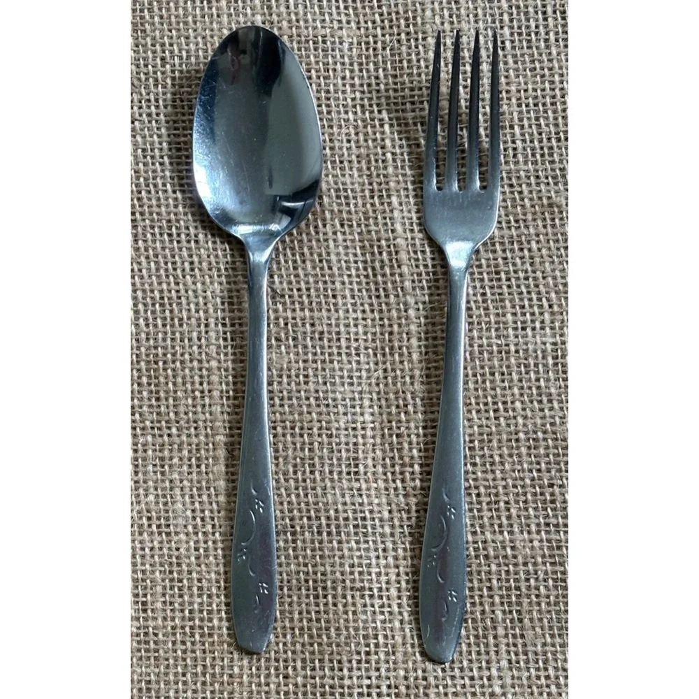Vintage Silco International Mardi Gras  Table Spoon And Fork Flatware